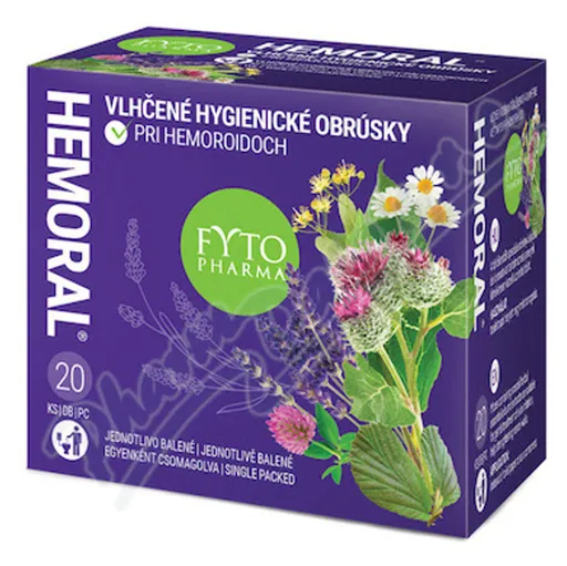 HEMORAL Vlhčené obrúsky pri hemoroidoch 20 kusov