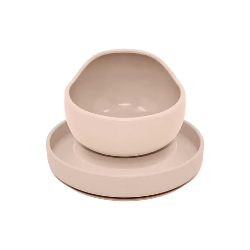 PETITE&MARS Set jedálenský silikónový Desert Sand TAKE&MATCH 2 ks