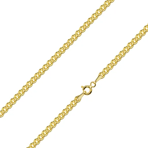 Zlatá retiazka 585 - trblietavé elipsovité väčšie a menšie očko, 450 mm