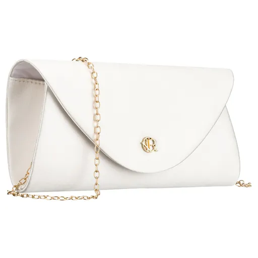 Dámska spoločenská listová biela kabelka – Rovicky