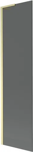 MEXEN/S - Next L vaňová zástena FIX 50 x 150, grafit, zlatá kartáčovaná 895-050-000-03-40-55