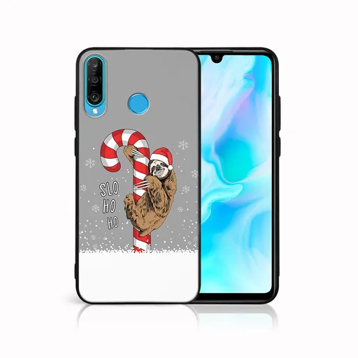 MY ART Kryt s vianočným dizajnom Huawei P30 Lite CANDY (076)