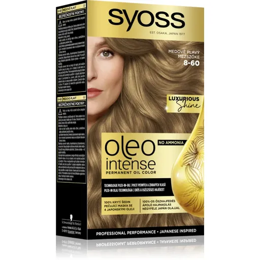 Syoss Oleo Intense permanentná farba na vlasy s olejom odtieň 8-60 Honey Blond 1 ks