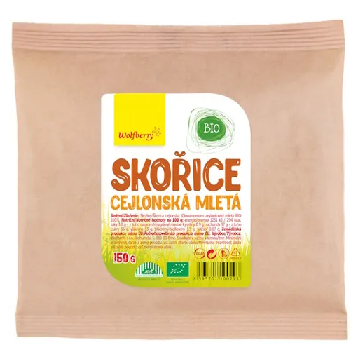 WOLFBERRY Škorica cejlonská mletá BIO 150 g