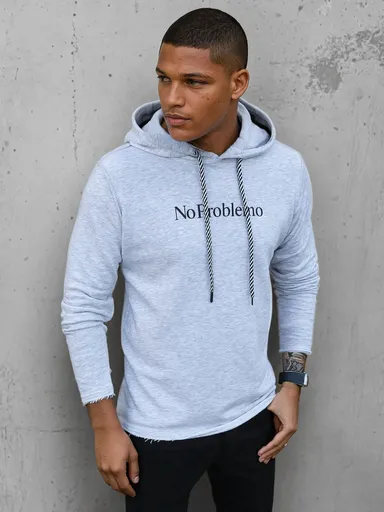 Moderná biela mikina s potlačou