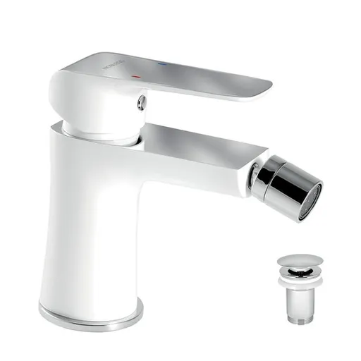 Novaservis Nobless Tina bidetová batéria s clic-clacom biela / chróm 38011,1 38011.1