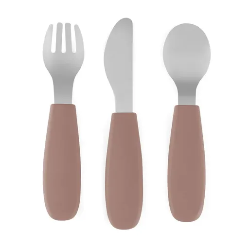 Petite&Mars Take&Match Stainless Steel Cutlery Set príbor Velvet Latte 12m+ 3 ks