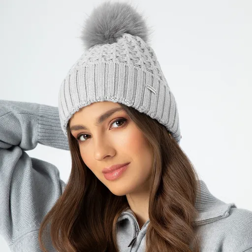 Šedá dámska čiapka Wittchen 99-HF-105-8