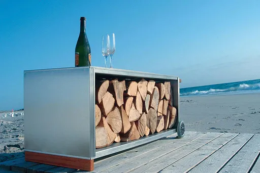 Radius design cologne Vozík na drevo RADIUS DESIGN (KAMINHOLZWAGEN stainless steel 470A) nerez