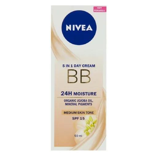 NIVEA Skrášľujúci denný BB krém 5 v 1 pre stredný až tmavší odtieň pleti OF 15 50 ml