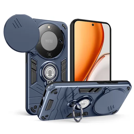 CAMPROTECT Obal s držiakom pre Honor Magic8 Lite modrý