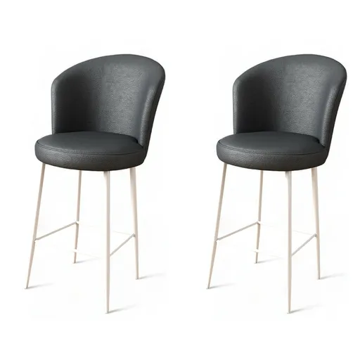 Súprava barových stoličiek Uras Anthracite and White, 2 ks, 2 ks