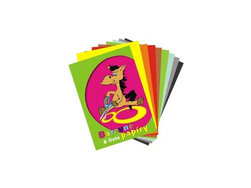 Zložka farebných papierov A4 8 listov