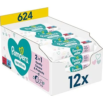 PAMPERS vlhčené obrúsky Sensitive 12× 52 ks (8001841041483)