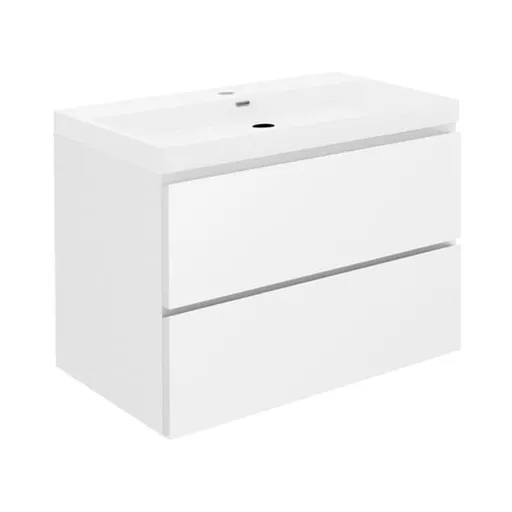 Kúpeľňová skrinka s umývadlom SAT B-Way 79x50x45 cm biela lesk BWAY280WU4