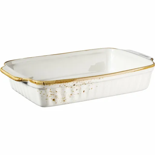 Mäser Zapekacia misa Pintar White hnedé bodky 30 x 18,6 cm, M