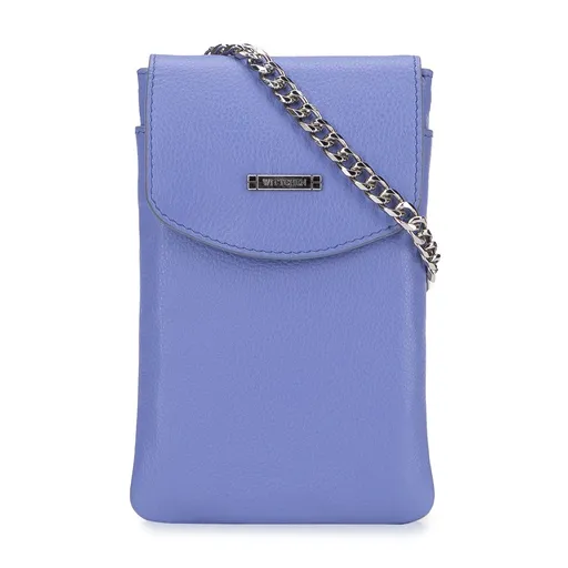 Kožená mini kabelka s retiazkou 29-2E-001-V