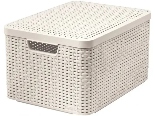 CURVER Úložný kôš STYLE L s vekom | béžová