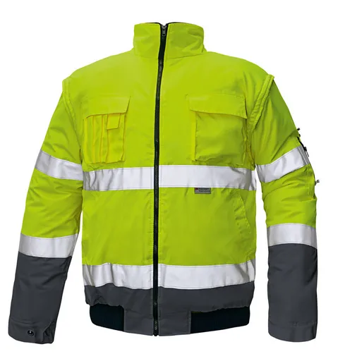 CLOVELLY pilot bunda HV žltá/navy M