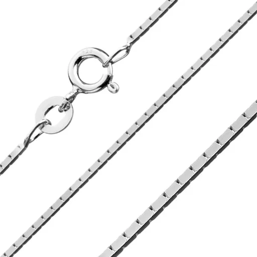 Strieborná štvorhranná retiazka 925 - spojené obdĺžniky, 0,8 mm