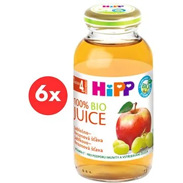HiPP BIO Jablkovo-hroznová šťava – 6× 200 ml (9062300402497)