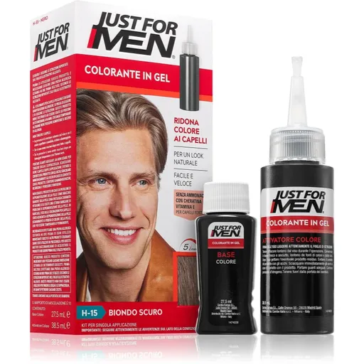 Just for Men Color Kit tónovacia farba na vlasy pre mužov odtieň H-15 Dark Blond / Lightest Brown 1 ks
