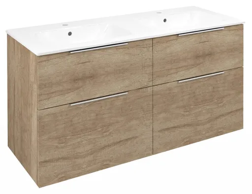 SAPHO - CIRASA umývadlová skrinka 118,4x64x46cm, dub alabama CR121-2222-21