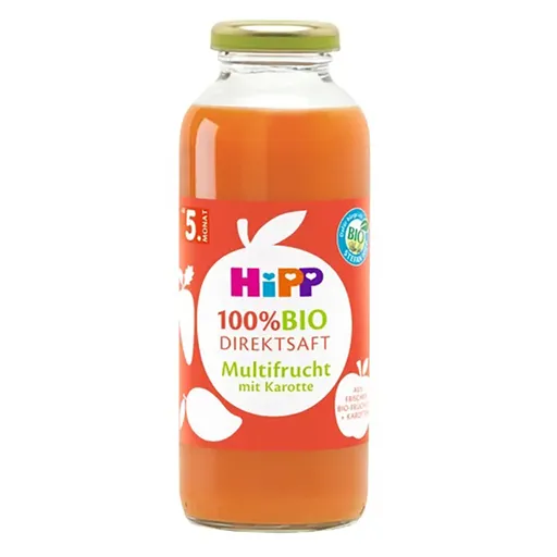HIPP Ovocná šťava s karotkou 100% juice BIO 330 ml