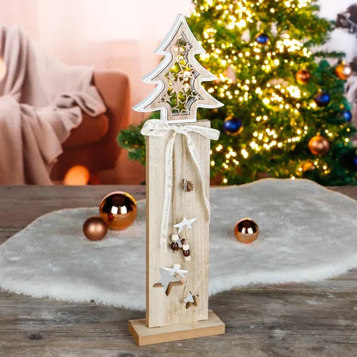 Haushalt international Dřevěný sloupek Vánoční strom