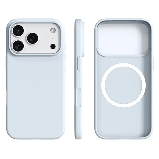 RUBBER MAGSAFE Silikónový kryt pre Apple iPhone 17 Pro Max svetlomodrý