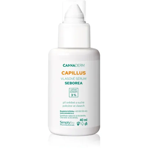 Cannaderm Capillus Seborea Sérum na vlasy aktívne sérum pre suchú pokožku hlavy so sklonom k svrbeniu 40 ml