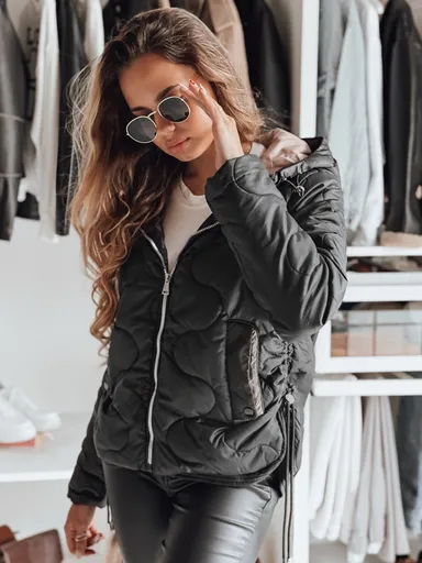 Čierna dámska bunda Dstreet TY4240