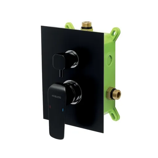 Novaservis Nobless Tina sprchová a vaňová batéria vrátane podomietkového telesa čierna / chróm box38051r,5 BOX38051R.5