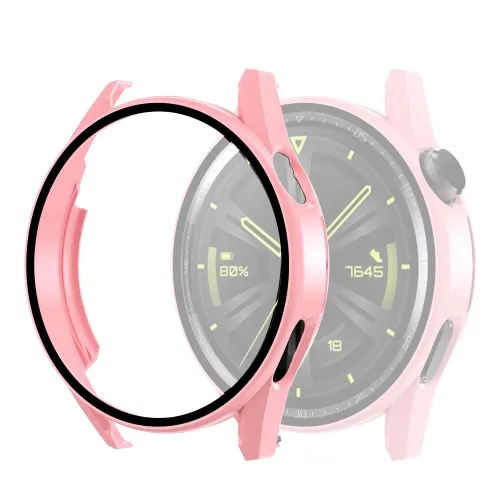 Plastový kryt s ochranným sklom pre Huawei Watch GT 3 46mm ružový