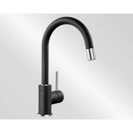 Blanco Mida-S drezová batéria s vyťahovacou sprškou čierna 526146