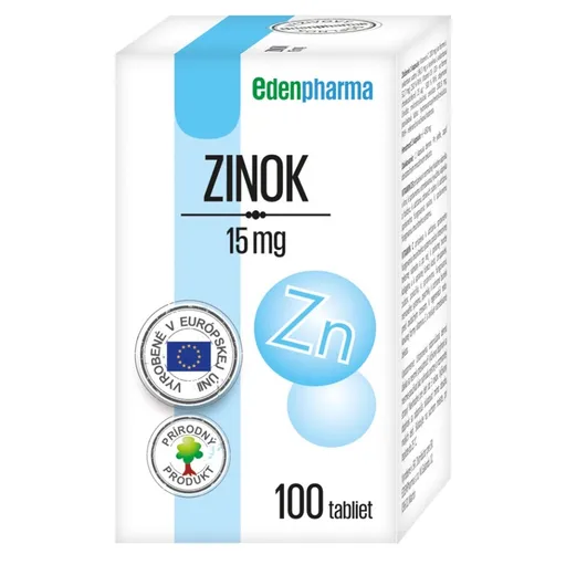 EDENPHARMA Zinok 15 mg 100 tabliet