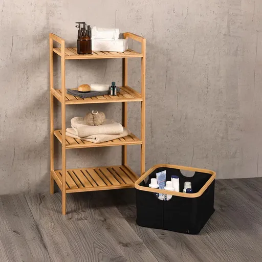 Die moderne Hausfrau Bambusový regál s košem