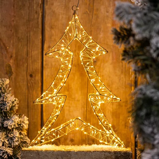 Haushalt international LED Kovová dekorace Vánoční strom