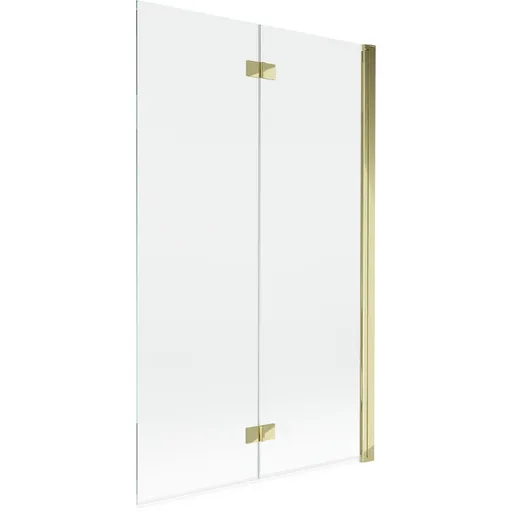 MEXEN - MIST vaňová zástena 110x150 cm 6mm 2-s, zlatá, číra, pravá 8A9-110-002-50-00-P