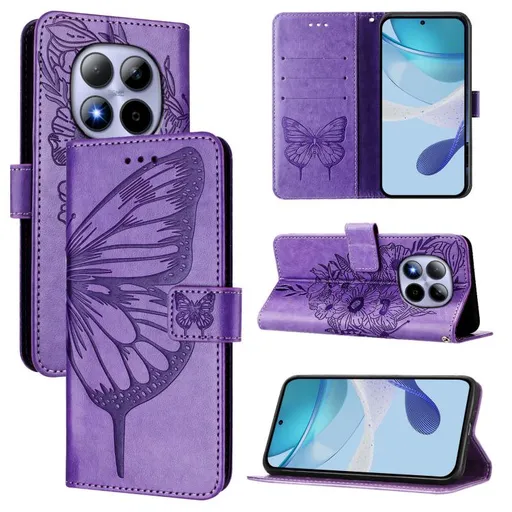 ART BUTTERFLY Peňaženkový obal pre Xiaomi Redmi Note 15 Pro 5G svetlofialový