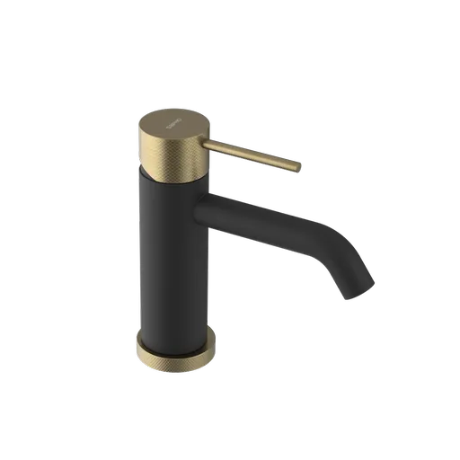 SAPHO - ULTRASAN stojanková umývadlová batéria, čierna matná/zlato mat UT002VBG