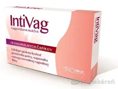 BIOfaktor IntiVag vaginálne čapíky s obsahom kyseliny mliečnej 10 ks