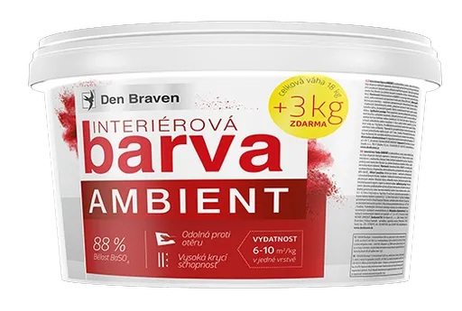 DEN BRAVEN - Interiérová farba AMBIENT biela 18 kg