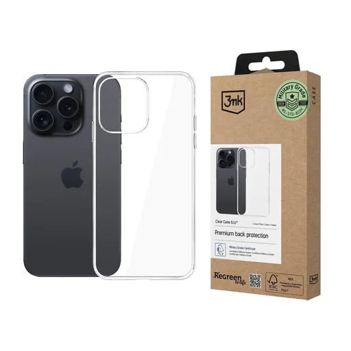 3mk ochranný kryt Clear Case Eco pre Apple iPhone 15 Pro