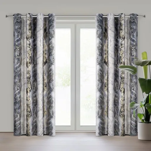 ArtFir Záves SOFI K | sivá/zlatá 135 x 250 cm