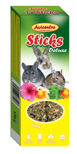 AVICENTRA tyčinky s bylinkami pre králiky a morčatá 2ks/120g