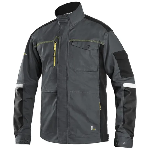 Canis (CXS) Montérková blúza CXS STRETCH skrátená - Tmavošedá / čierna | 62