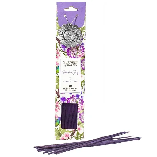 Arome Secret garden 30 vonných tyčiniek + kovový držiak, Purple Haze