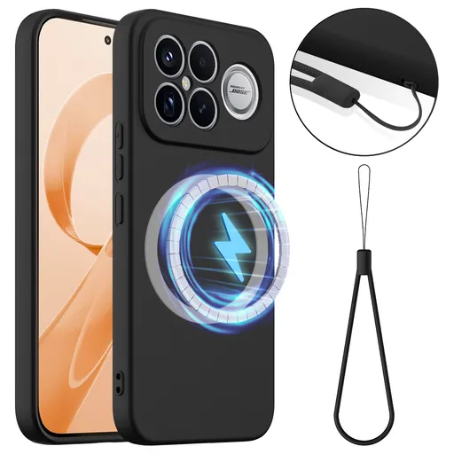 RUBBER MAGSAFE Silikónový kryt pre POCO F8 Ultra BLACK