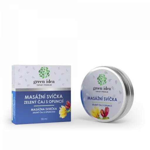 Masážna sviečka – Zelený čaj s opunciou – Green idea